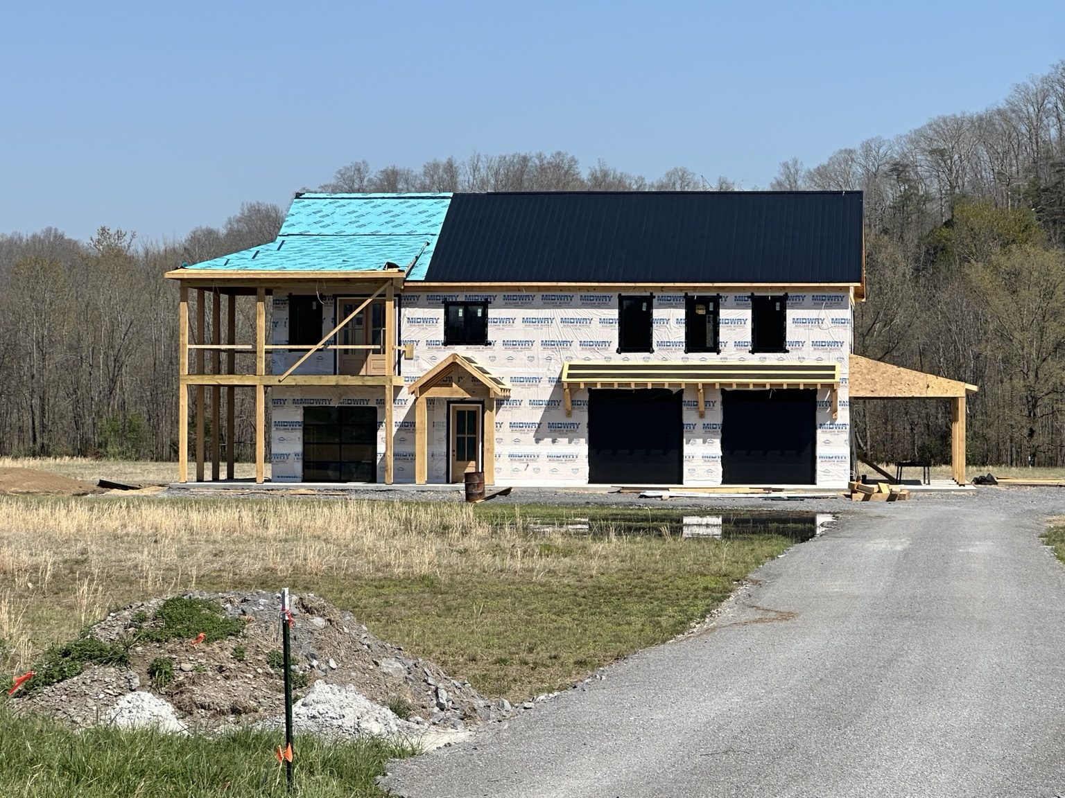 Custom home under construction